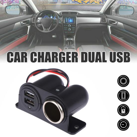 Автомобильное зарядное устройство с двумя USB-портами, быстрая зарядка 3100 мА, разветвитель автомобильного зарядного устройства с пакетом винтов, портативный расширитель адаптера питания