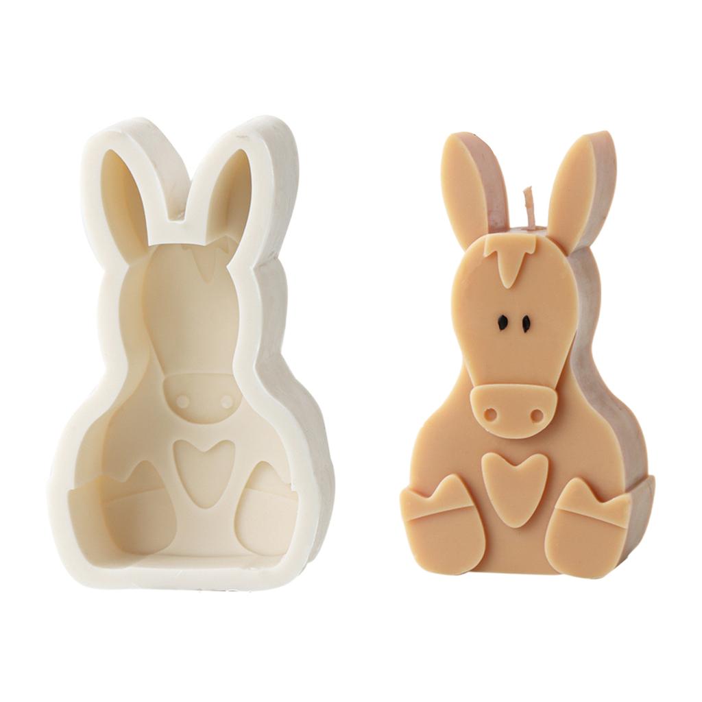 Красивая глиняная силиконовая форма, формы для украшений, формы для статуй в форме мультяшных животных, силиконовая форма для свечей, идеально подходящая для рукоделия