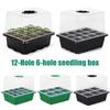 Seeds Starter Tray 6 Cells/12 Cells Seeds Germination Tray with Adjustable Humidity Vent Plant Nursery Box for Bonsai Seedlings Starting Growing