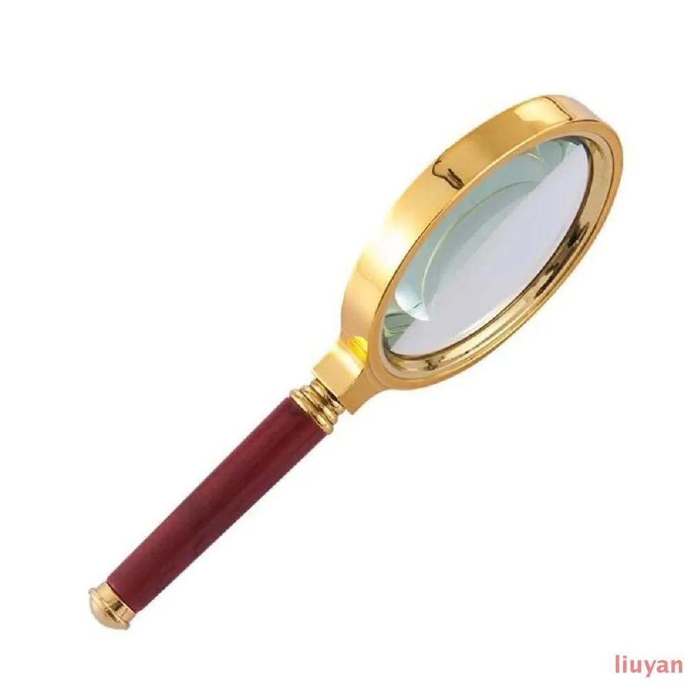 Ручное увеличительное стекло с высоким разрешением, большим увеличением, портативной ручкой с рисунком дракона, 10x для использования пожилыми людьми