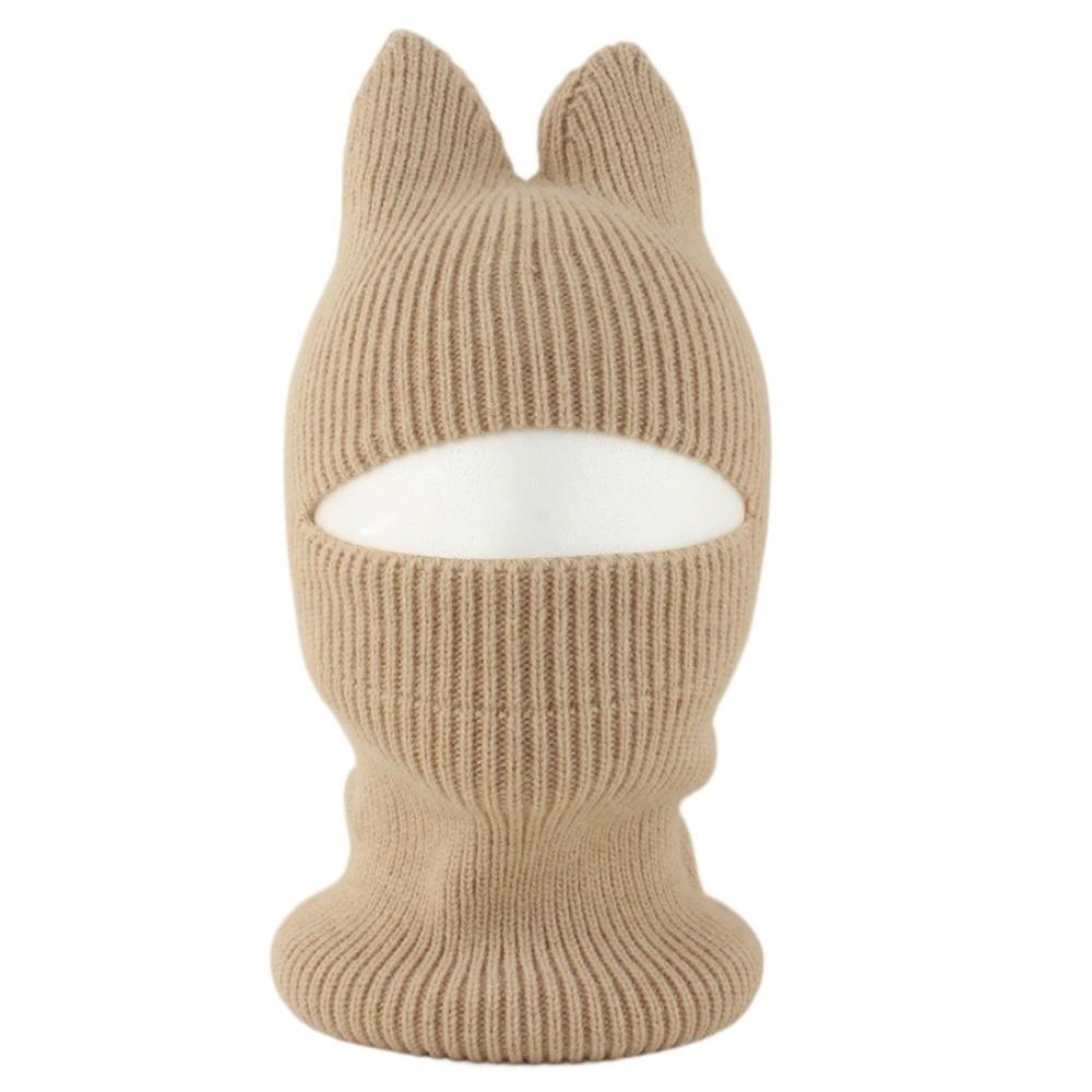 Crochet Ears Protection Hat Knitted Balaclava Hat Cute Kids Hat Face Cover