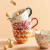 Ceramic Breakfast Cup Oatmeal Cup Large Capacity Water Cup Microwave Heating Milk Coffee Cup Afternoon Tea Cup