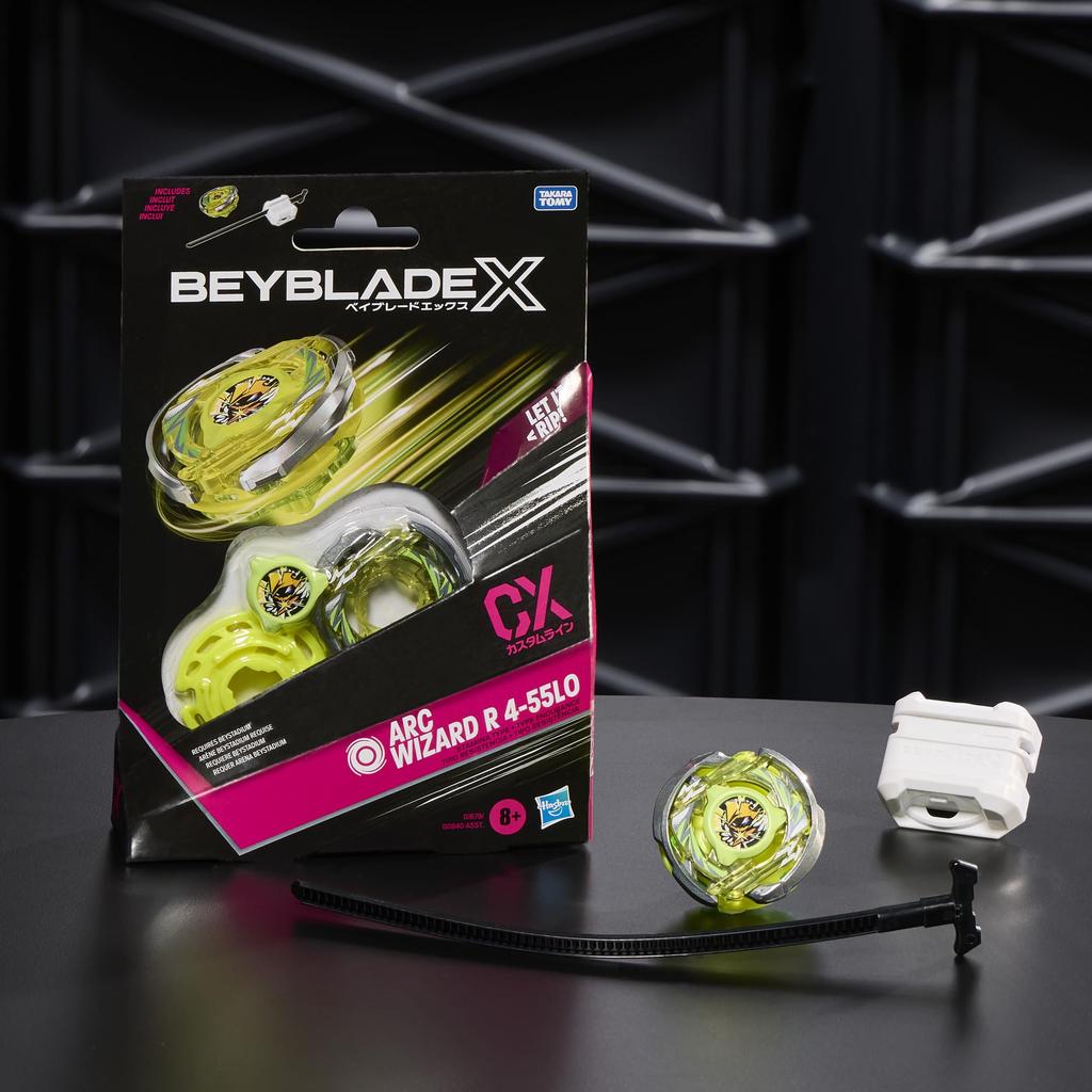 Бейблейд X Arc Wizard R 4-55LO CX Стартовый набор с волчком типа «Выносливость» и пускателем, Оригинальная игра-топ Takara Tomy для мальчиков и девочек от 8 лет