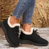 2024 New Winter High Quality Women's Shoes Fashionable Round Toe Color Matching Mesh Comfortable Lace Up Women's Sports Boots
