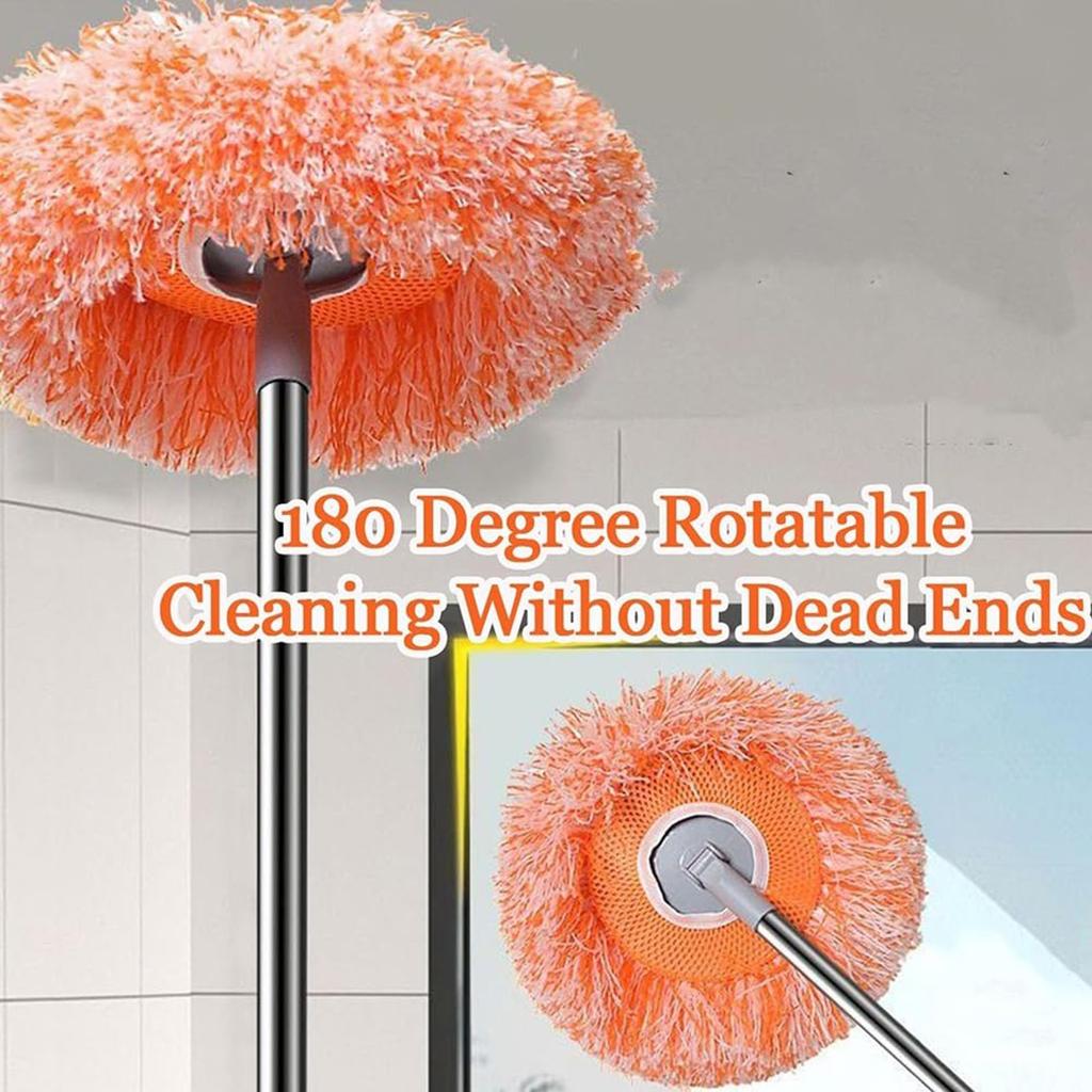 Швабра для чистки подсолнечника, вращающаяся на 360 градусов регулируемая швабра для чистки, выдвижная швабра для чистки стен, швабра из микрофибры с длинной ручкой для настенного и потолочного окна