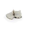 American Staffordshire Terrier, Amstaff I  - Silver-plated dog brooch, elegant pin, jacket lapel decoration by Art-Dog brand