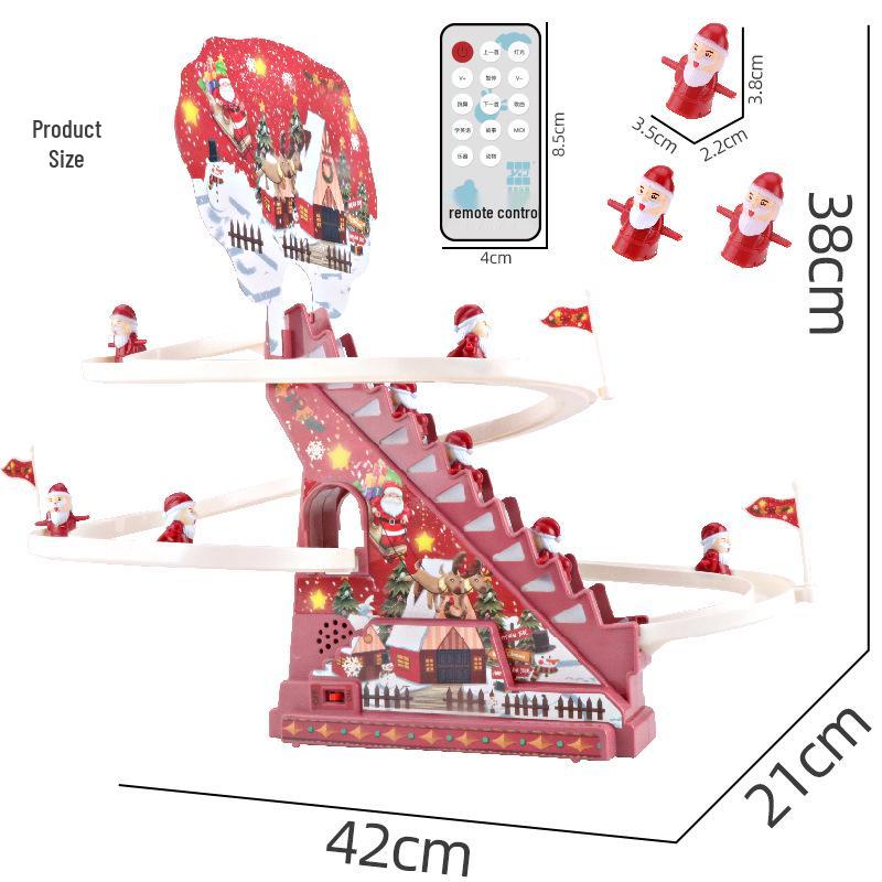 Рождественская игрушка-трек-горка для раннего развития - Детский электрический развивающий подарок