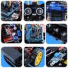 Автомобильные комплекты умных роботов 4WD для Arduino UNO R3 с ультразвуковым датчиком, обновленный сервопривод SG90 V2.0, комплект электронного программирования «сделай сам»