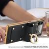 Samsung Z Flip4/3 Leather Case with Diamond Ring, Shell Film, Integrated Protective Cover - Fits 5/6 Gen Folding Screen.