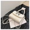 Spring Fashion Retro Butterfly Knot Shoulder Bag Street Style Pu Handbag Black White Pink Green