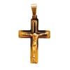 [R8063] - Golden 'Crucifix' Steel Pendant - 25x20 Mm
