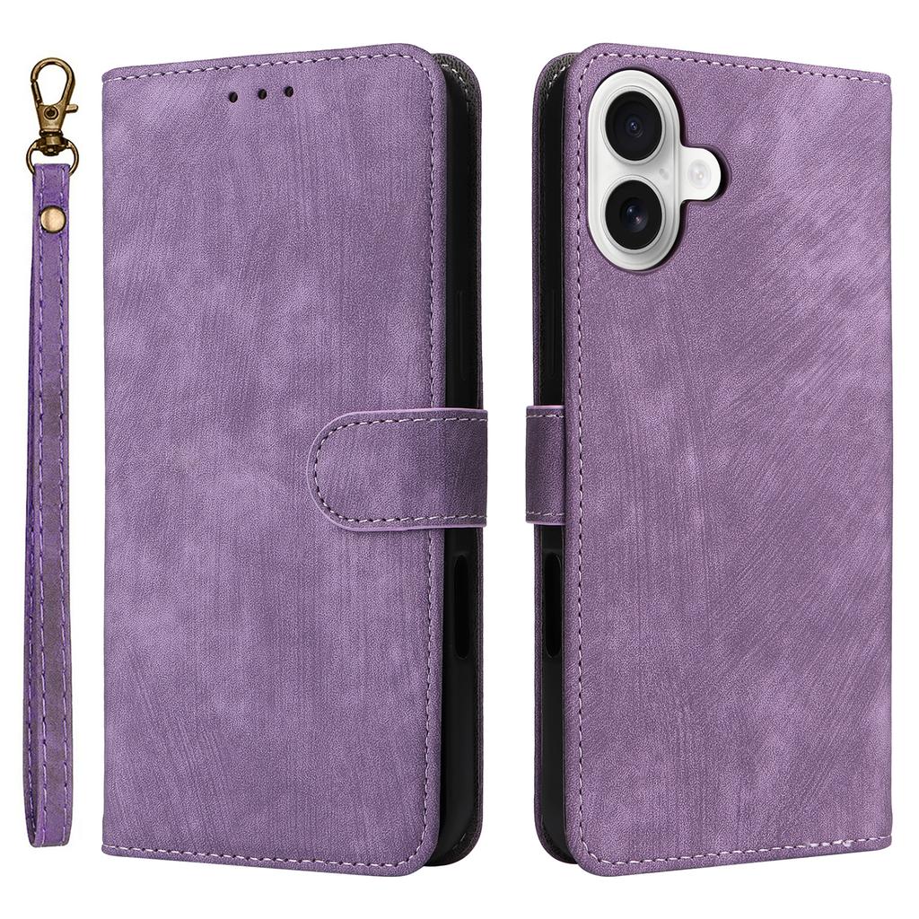 For iPhone 16 Plus Wallet Case RFID Blocking PU Leather Cover Stand View