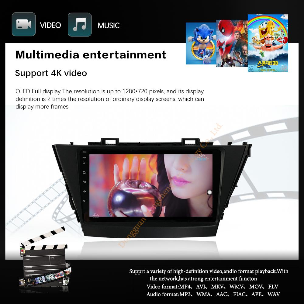 Автомобильный мультимедийный плеер 9" для Toyota Prius Plus Alpha 2012-2015GPS Навигация Радио Android12 8+128G 8-ядерный CarPlay 4G 360Камера