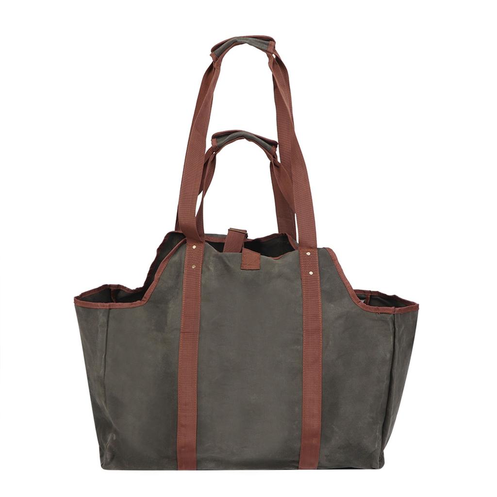 Большая утолщенная сумка для хранения дров, вощеная холщовая сумка для хранения дров