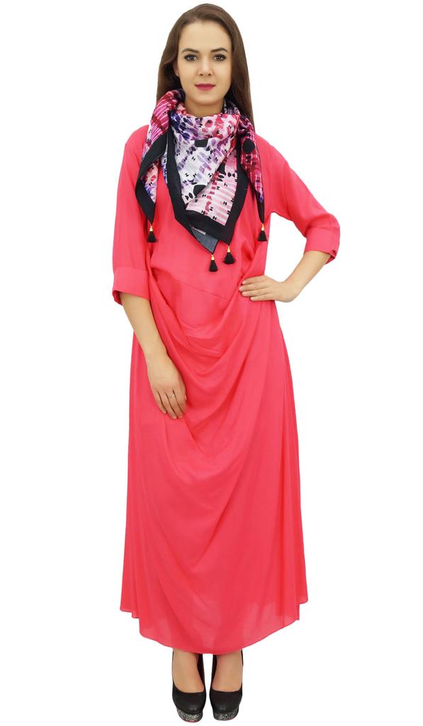 Bimba Дизайнерское женское платье-хомутик макси черного цвета с напечатанным шарфом-кисточкой - 10