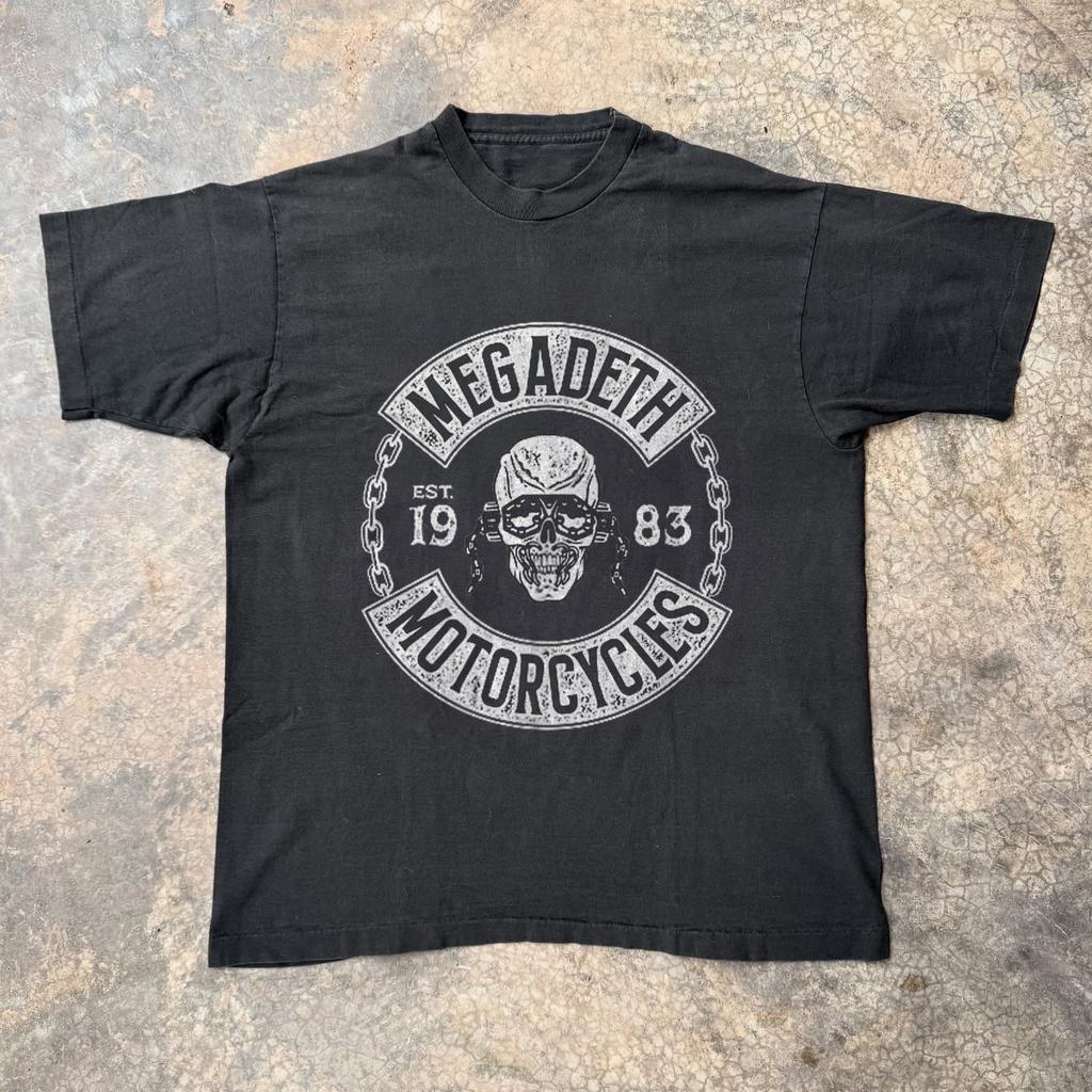 Megadeth Motorcycles Logo T-shirt, Unisex Black T-shirt, Size S-5XL