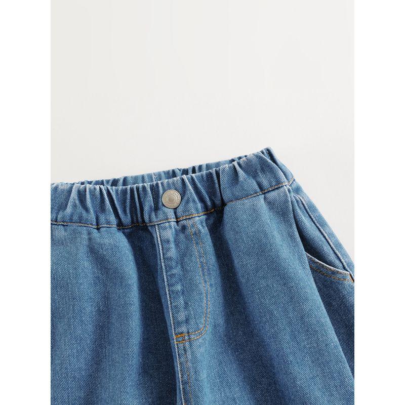 Mark Jenny Girls' Pure Cotton Versatile Denim Carrot Pants Baby Pants 2026 Spring Collection 551585