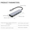 Концентратор USB 3.0 5-в-1 Концентратор типа C с портом USB-C с питанием PD 100 Вт, зарядка HDMI 4K, 30 Гц для MacBook Mac Pro iMac XPS ПК