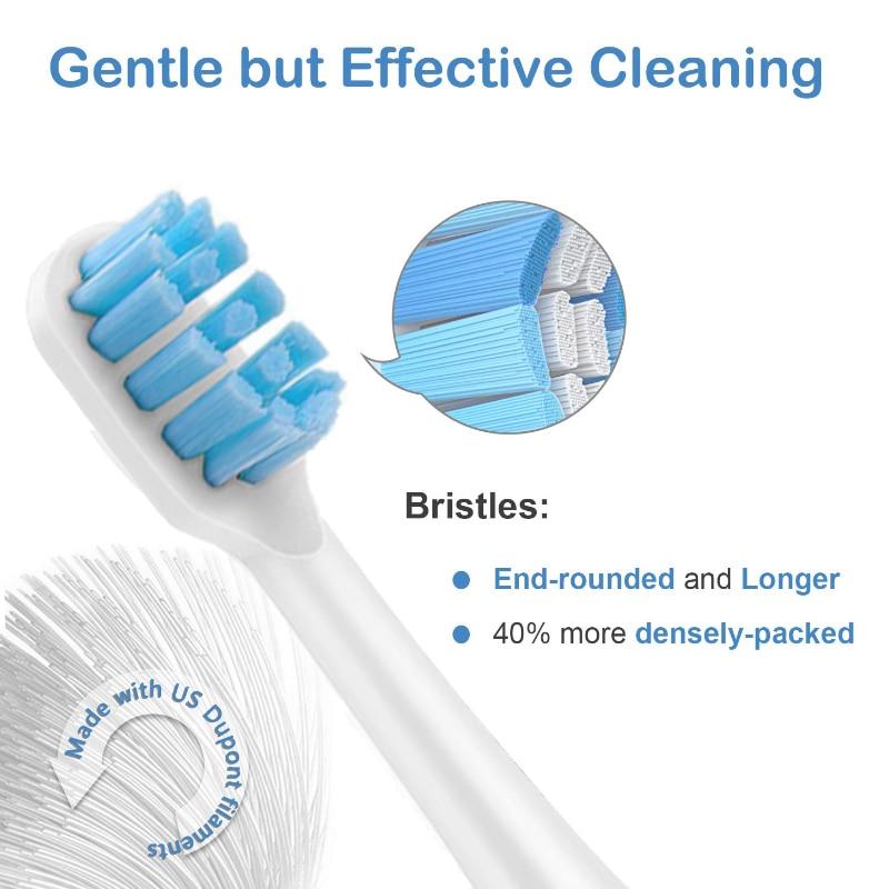 Сменные головки для электрической зубной щетки Sonic T300 T500 U-образные 3D-отбеливающие головки для зубной щетки с защитными колпачками