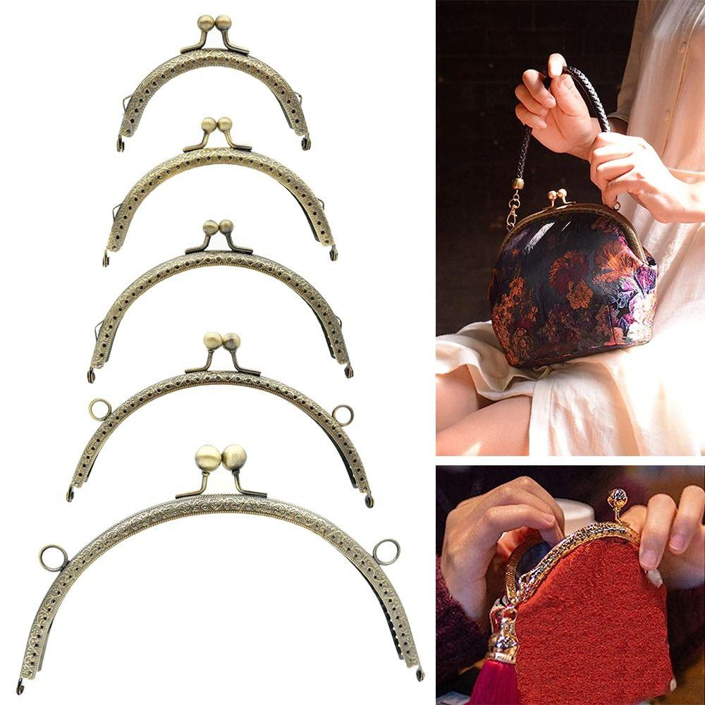 Винтажная застежка для кошелька, рамка для сумки, фурнитура для кошелька, мини-сумка, застежка-поцелуй, замок, сделай сам, ремесло