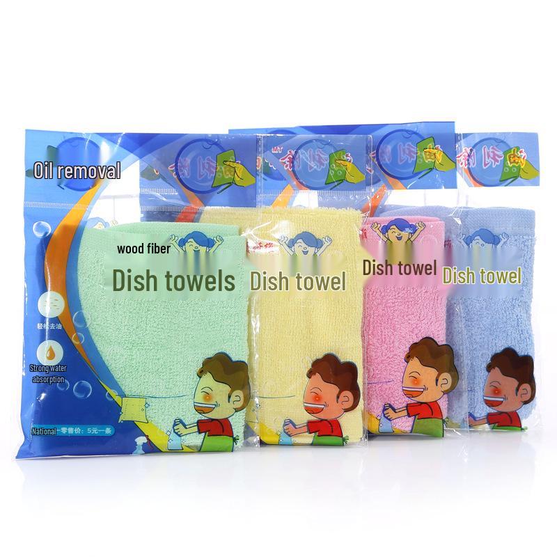 Неприлипающая кухонная губка для мытья посуды - Двусторонняя, маслостойкая, водопоглощающая, быстросохнущая целлюлозная салфетка для ленивой уборки.