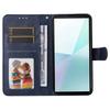 For Sony Xperia 10 VI Case Calf Texture Leather Wallet Card Slots Anti-Drop Phone Cover