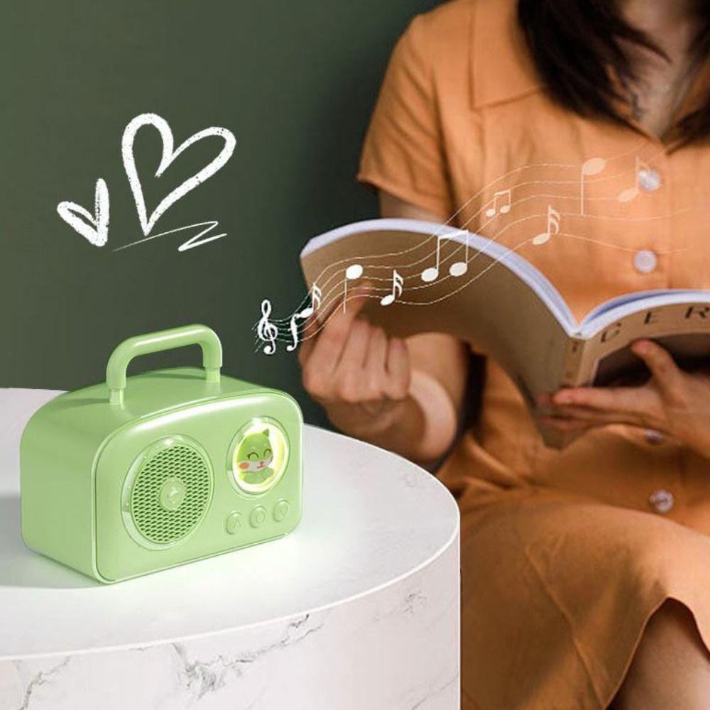 USB Interface Portable Speaker Rich Bass Wireless Speaker Mini Retro Bluetooth Speaker  Student Use