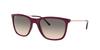 RB4344 Red Gradient Grey 56 Ray-Ban Men's Sunglasses, Cherry/Clear Lens,