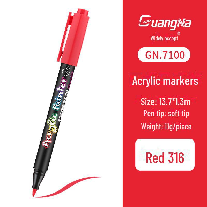 Acrylic Water-Based Paint Marker Pen for DIY, Graffiti, Body Painting - Soft Head Hand Account Painting Pen