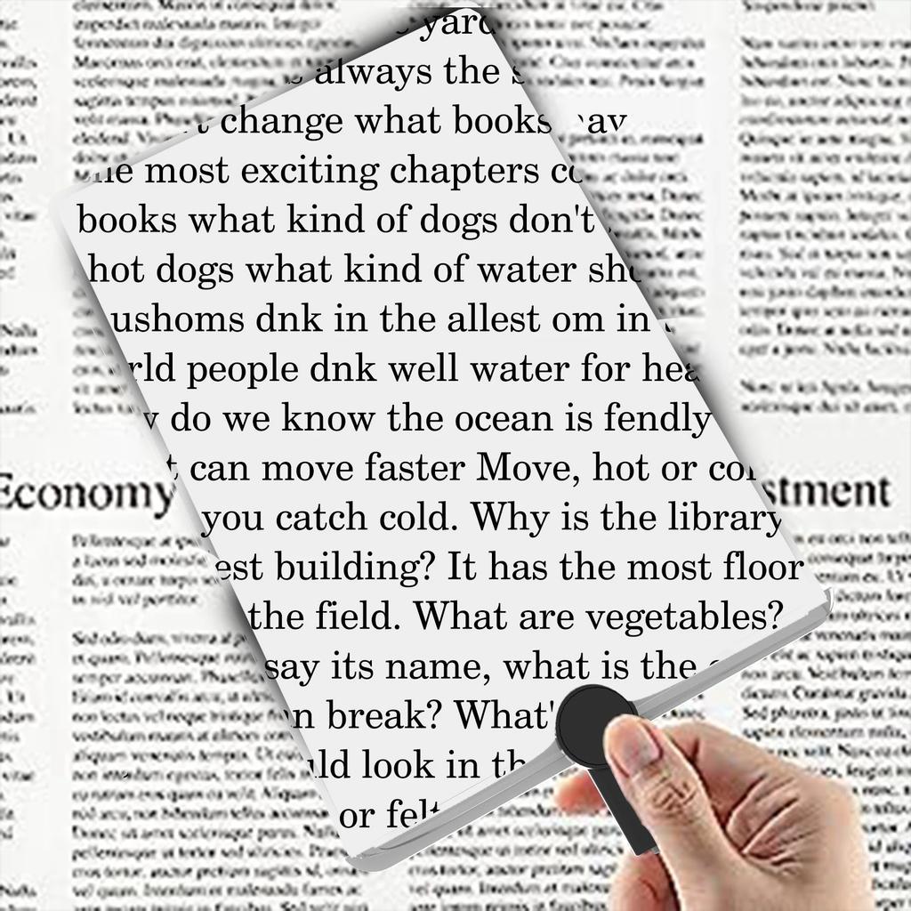 Full Page Large Sheet Magnifier Hands Free Neck Wearing Magnifying Glass Reading Aid Glass Page Magnifying Lens 2X Magnifier