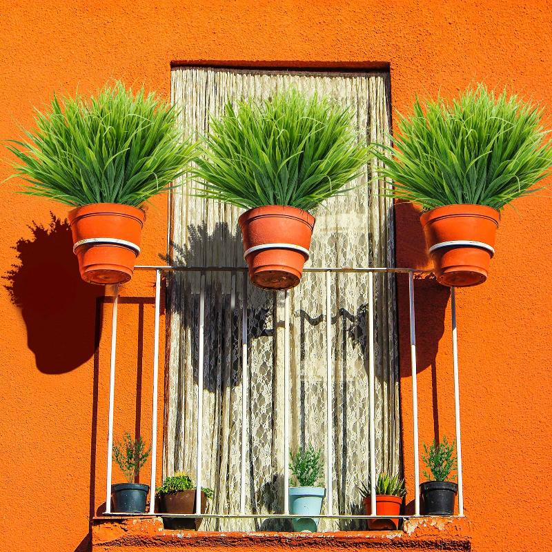 5 шт./10 шт./20 шт. Искусственное пластиковое 7-ветвистое травянистое растение Зеленая трава Имитация Искусственное растение Домашнее украшение Садоводство Трава Уличная