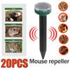 Solar Ultrasonic Electronic Mouse Repeller Snake Repeller Insect Repeller High Power Vibration Built Battery IP64 Sun Charging