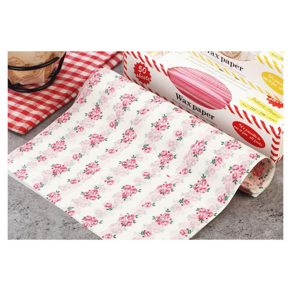 10/50pcs Disposable Wax Paper Oilproof Sandwich Hamburger Waterproof Cake Bread Packaging Wrapper