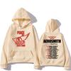 Unisex Hoodie Sweatshirt With Pocket  Rock Band Aerosmith Streetwear Peace Out Farewell TOUR Trendy Classic Simple Long Sleeve