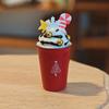 1/12 кукольный домик рождественский латте кофейный напиток чашка модель рождественский кукольный домик миниатюрный кофейня декор орнамент микро фото реквизит