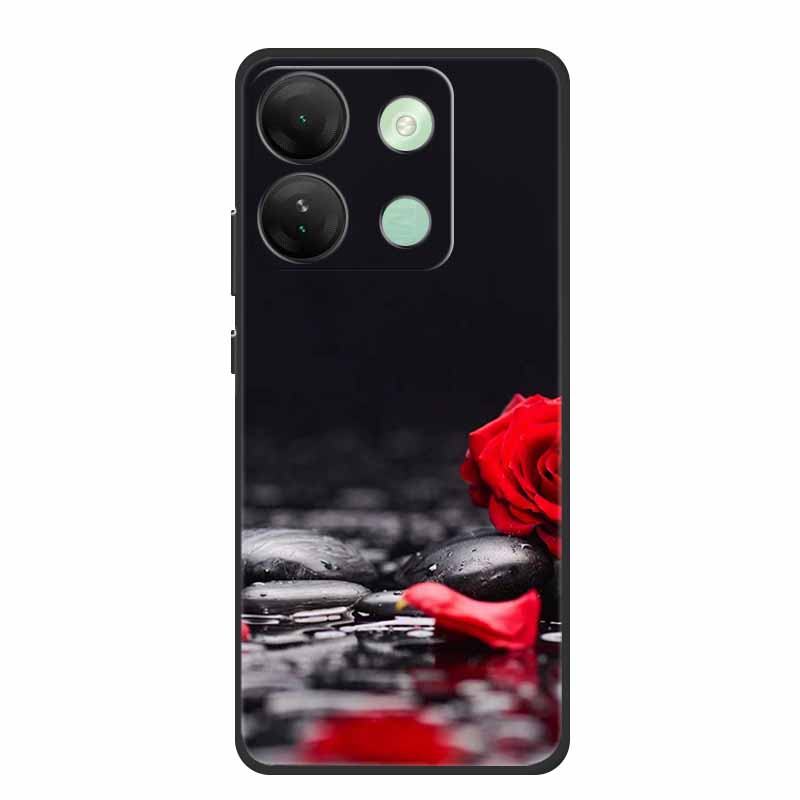 Чехол для телефона для Infinix Smart 7 HD Задняя крышка Черный силиконовый Ударопрочный Мягкий Funda для Infinix Smart 7 Plus Чехол 7Plus Coque