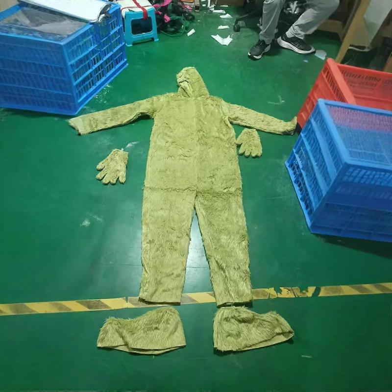 2025 Halloween Grinch Costume with Furry Pants Christmas Role Play Suit Funny Cosplay Outfit