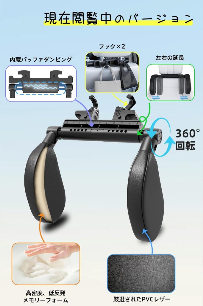 Enjoy a Restful EPOCHHIKE Car Headrest Neck Pad Firm Support To Prevent Neck Car Neck Pillow for Cervical Spine Easy No Tools Junior Seat Breathable