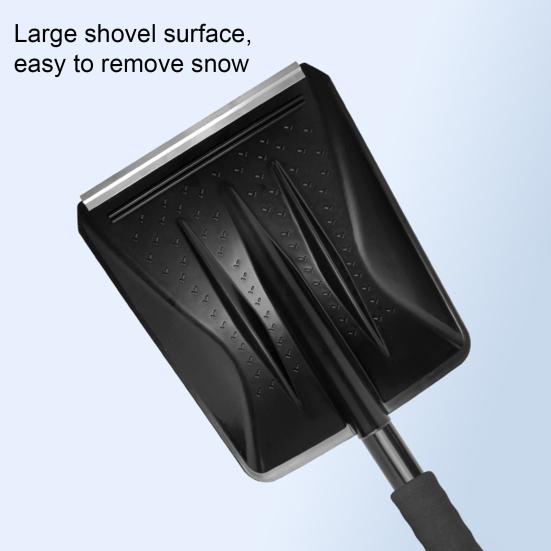 Лопата для снега с насадками 3 в 1, нейлоновая щетина, вращающаяся конструкция головки, простая установка, скребок для снега и льда с эргономичной ручкой
