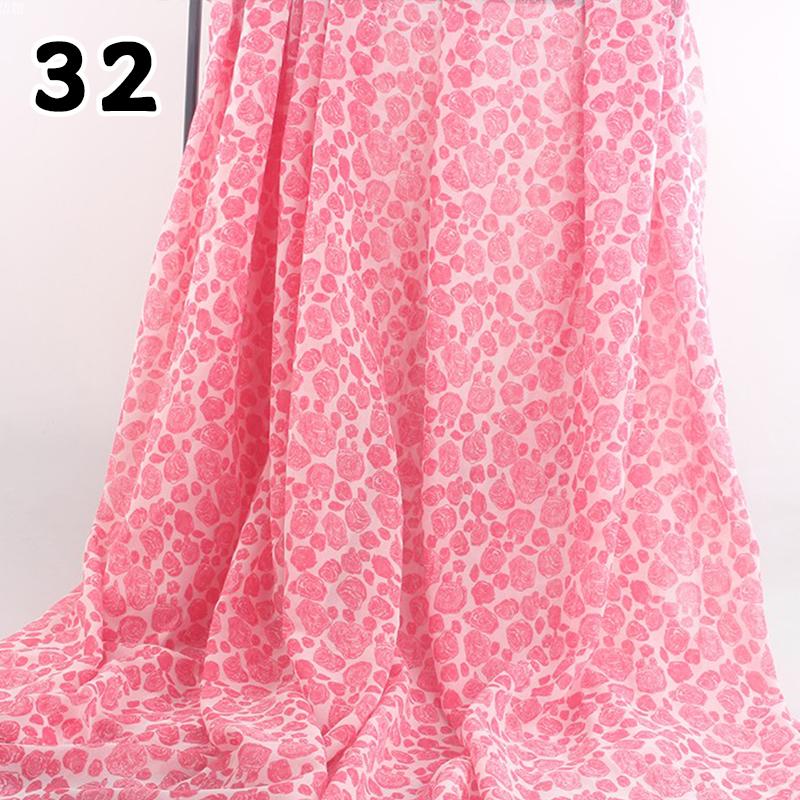 1М 75D Ретро Цветочный Шифон Дышащая Тонкая И Легкая Драпирующаяся Сказочная Дизайнерская Ткань Для DIY Шитья Летнее Платье Рубашки