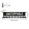 Medals & Trophy Display Stand Wall-Mounted Metal Key Hooks "Unstoppable" Design Inspirational Sports Wall Decor