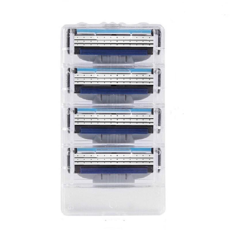 4 шт./лот, высокое качество, мужские лезвия для ухода за лицом, мужские лезвия для бритья Gillettee Mache 3