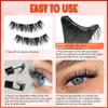 Natural Look Magnetic Eyelashes No Glue False Eyelashes Magnetic Lashes  for Eyelash Extension