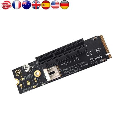Переходник NGFF M.2 на PCI-E 4X с питанием SATA Riser Совместимый с интерфейсами X1 X4 X8 X16 PCI-e