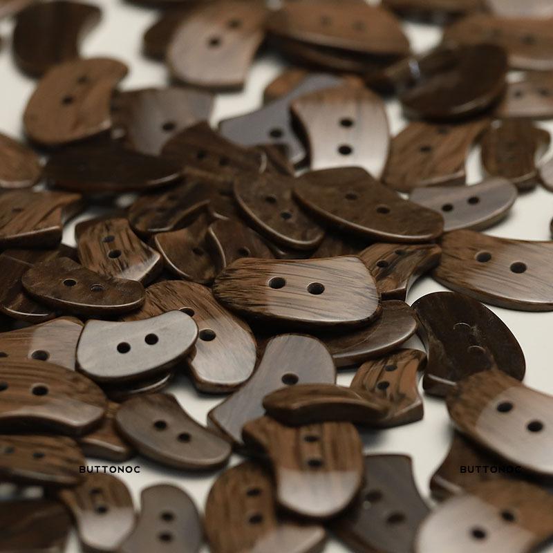 Special-Shaped Resin Two-Eye Buttons Women'S Cardigan Jacket Buttons Sweater Double-Sided Nylon Coat Clothing Buckles