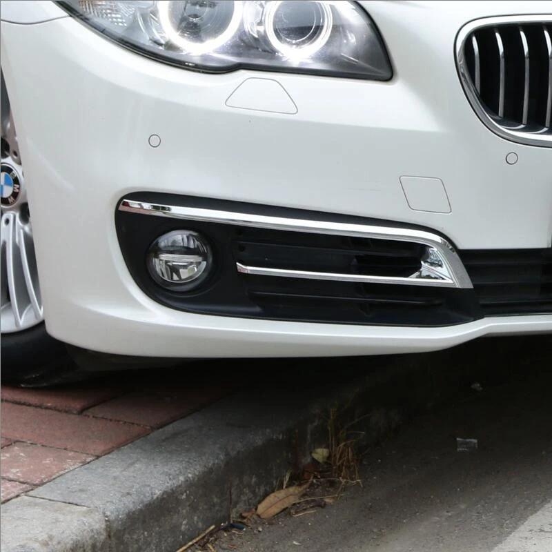 Accessories for BMW 5 Series F10 F18 chrome plated car styling front fog lamp frame modification head fog lamp cover decorative