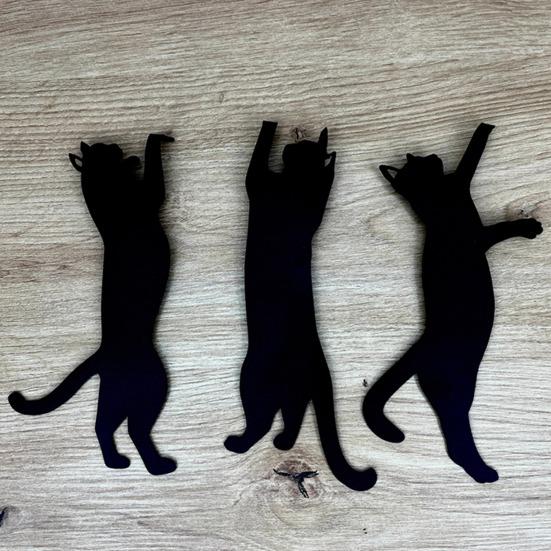 5 шт. Черная закладка для книг в форме кошки, металлическая закладка для страниц в форме кошки для книги