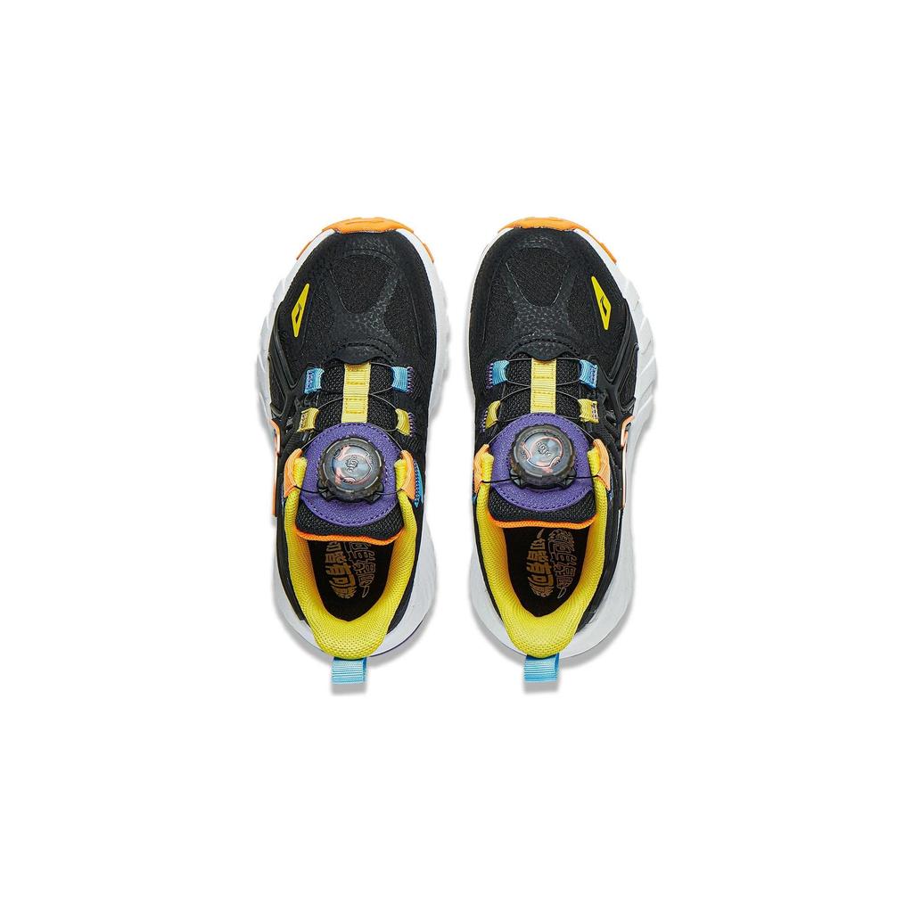 Li Ning Kids Flash Shadow V6 Non-Slip Shock Absorbing Low-Top Running Shoes Kids Running Shoes Black YKNT112-3