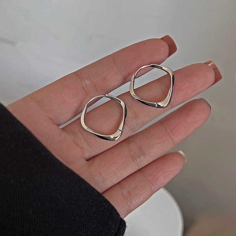 Серьги из стерлингового серебра 925 пробы для женщин Модные простые серьги-полоски Ювелирные изделия Предотвращение аллергии Вечеринка Рождественские аксессуары