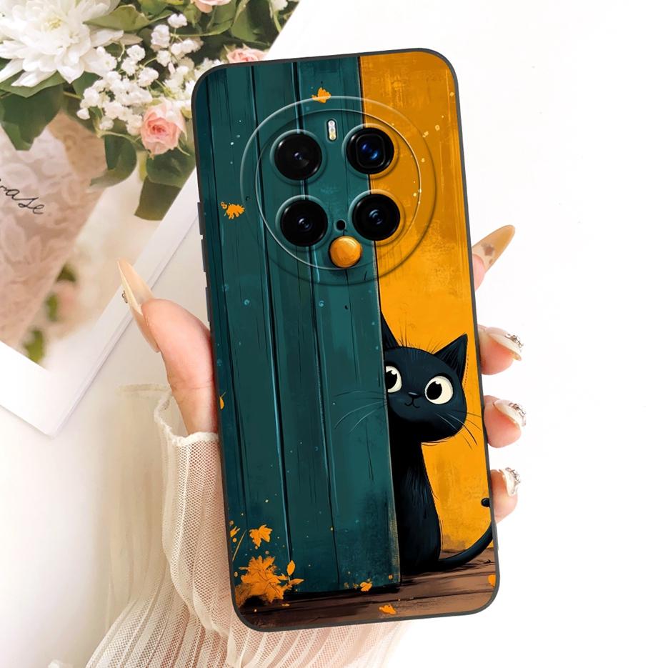 Чехол для Honor Magic 7 Pro 5G PTP-AN10 Милый Кот Утка Мультяшная Обложка Мягкий ТПУ Матовый Чехол для Телефона Для Honor Magic 7 Magic7 Pro Fundas